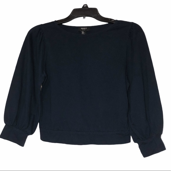 Forever 21 Tops - ✨4 for $15✨ Forever 21 Navy Blue Semi-Crop Top